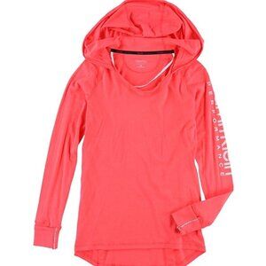 Calvin Klein Coral Logo Hooded Track Jacket Pullover Hoodie Size Small Quick Dry
